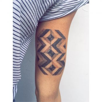 Herringbone floor tattoo