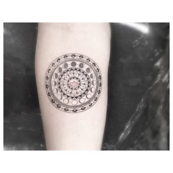 Hindu symbols tattoo
