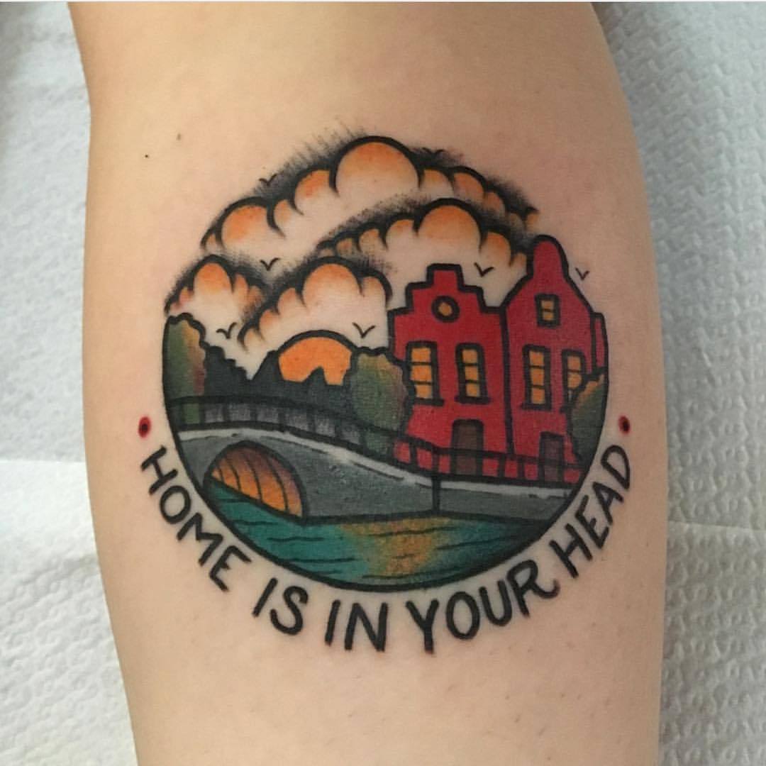 Home is in your head tattoo by jeroen van dijk