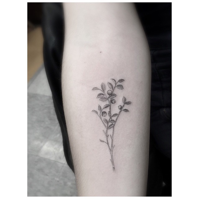 Huckleberry twig tattoo