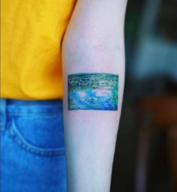 Impressionist's landscape tattoo