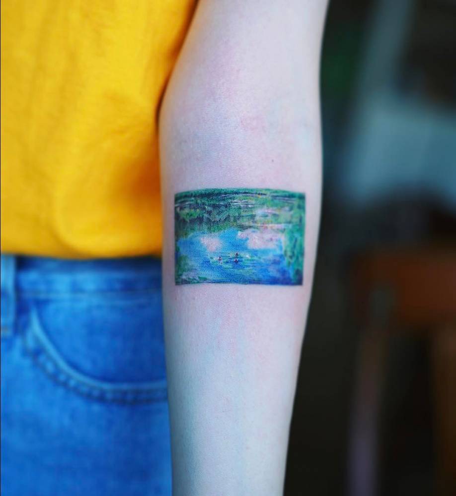 Impressionist’s landscape tattoo