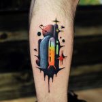 Intergalactic space station tattoo