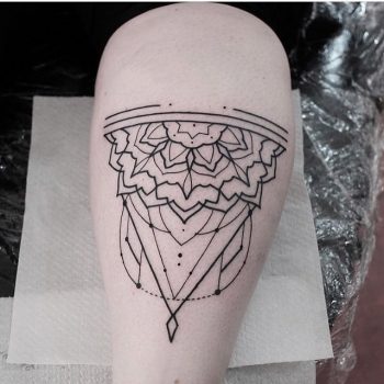 Linear mandala tattoo by jonas