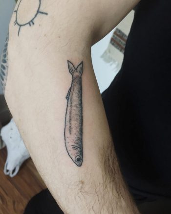 Little anchovy tattoo
