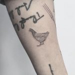 Little chicken tattoo by lindsay april