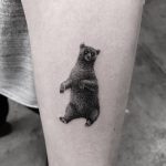 Lovely black bear tattoo