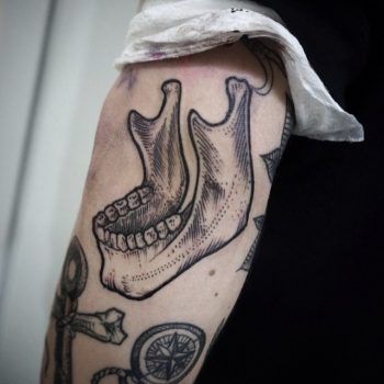 Mandible tattoo