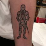 Medieval knight tattoo by adam sage