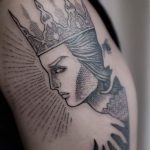 Medieval queen tattoo