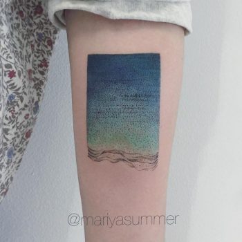 Minimalist gradient tattoo