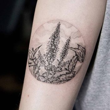 Mint flower tattoo by dogma noir