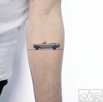 Mustang tattoo by ahmet cambaz