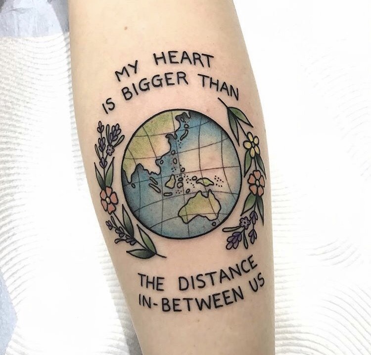 My heart is bigger than the distance in between us