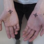 Ornament tattoos on palms