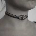Ouroboros neckless tattoo