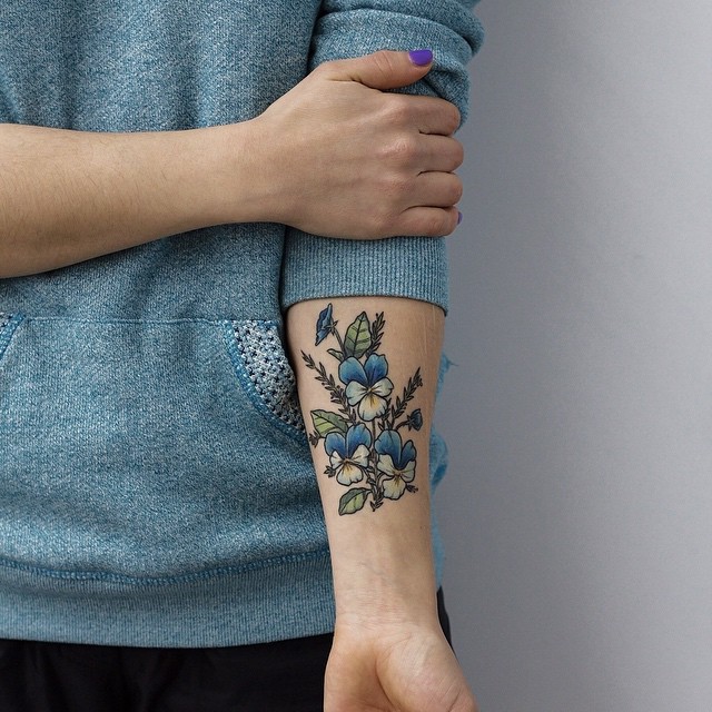 Pansies tattoo