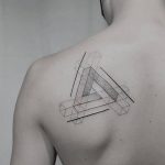 Penrose triangle tattoo on the back