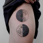 Quarter moon tattoos
