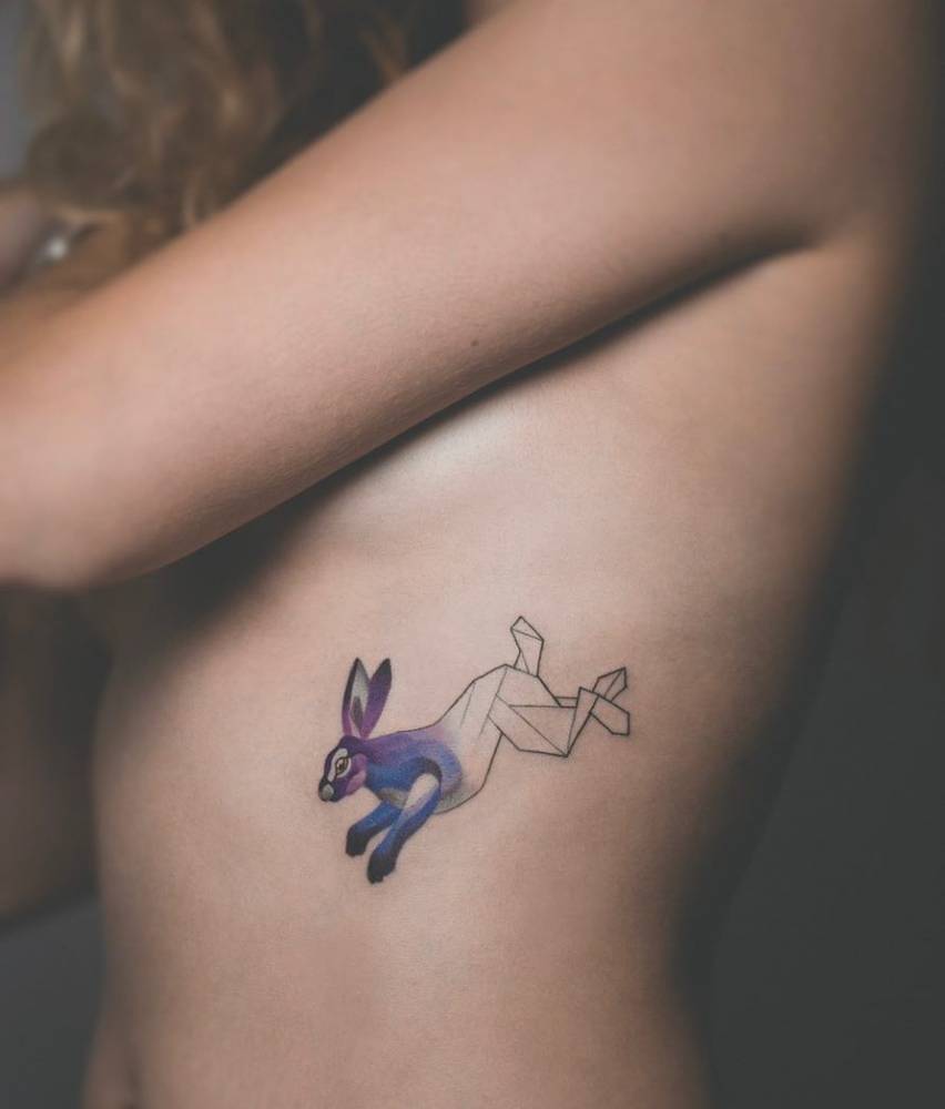 Rabbit tattoo by jasper andres