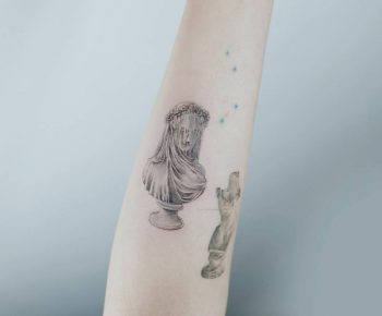 Raffaele monti the bride bust tattoo