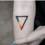 Rainbow triangle tattoo