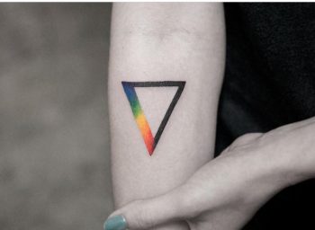 Rainbow triangle tattoo
