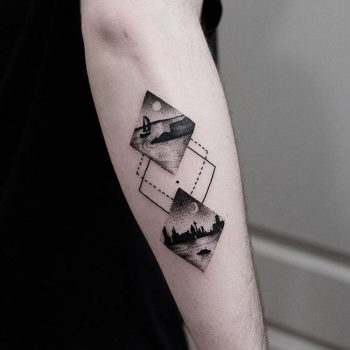 Rhombus landscape tattoos by jonas