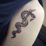 Rod of asclepius tattoo