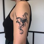 Scorpion and rose tattoo