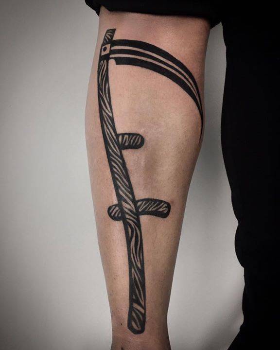 Scythe tattoo by luciano calderon