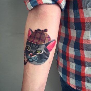 Sherlock cat tattoo