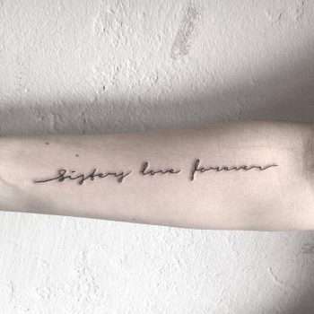 Sistery love forever tattoo