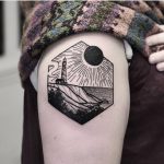 Solar eclipse tattoo by wagner basei