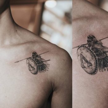 Spartan warrior tattoo