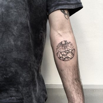 Sun over the mountains tattoo