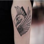 Swan tattoo on the arm