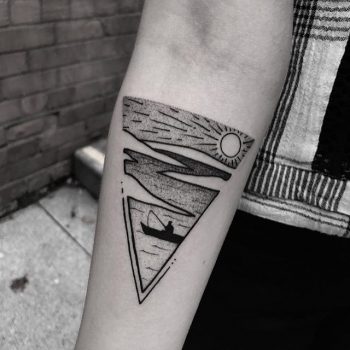 The old man and the sea triangular tattoo