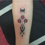 Three tulips tattoo