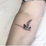Tiny boat tattoo by mirna garcia