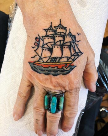 Traditional barque tattoo