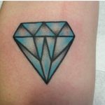 Traditional blue diamond tattoo by jeroen van dijk