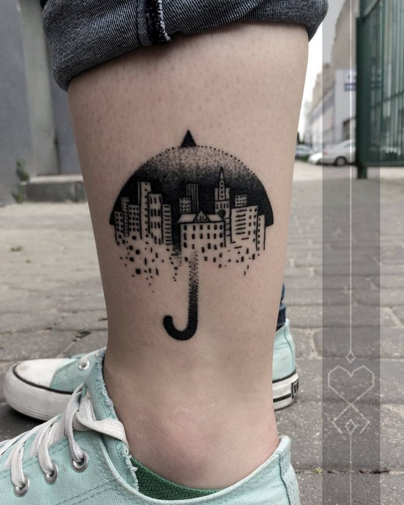Umbrella city tattoo