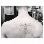 Vitruvian man tattoo
