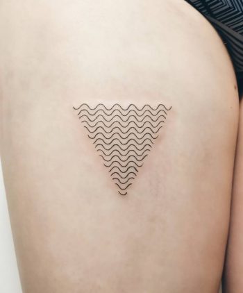 Wavy triangle tattoo by emilya