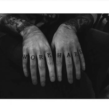 Work hard tattoo by angelique houtkamp