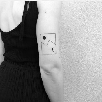 Abstract day and night tattoo