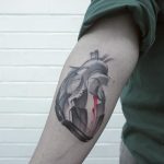 Abstract heart tattoo by lee stewart