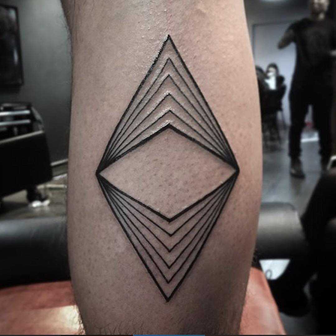 Abstract linework tattoo by unkle gregory