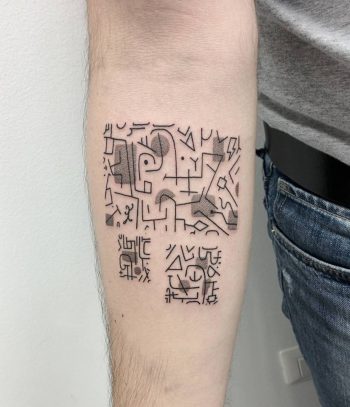 Abstract tattoo by michele volpi